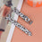 For Samsung Galaxy Watch 46mm/Watch3 45mm Genuine Cowhide Leather Leopard Texture Smart Watch Strap Wristband - White Brown/Leopard - 3