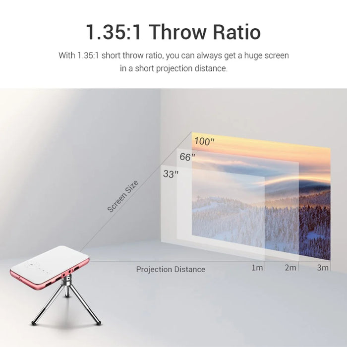 HOTACK D047A Portable Wireless Projector Mini Home Theater Projector with Bluetooth-compatible WiFi Functions Support 32GTF Card - EU Plug - 6
