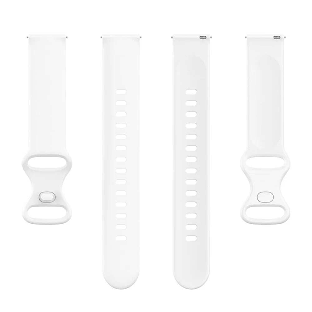 For Huawei Watch GT 3 46mm/Watch GT 2 46mm/Watch GT Runner Silicone Watch Band 22mm Adjustable Wrist Strap Replacement - White - 5