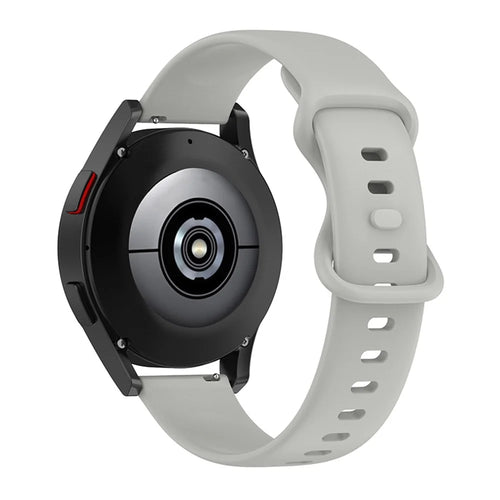 For Samsung Galaxy Watch4 40mm / 44mm / Galaxy Watch Active2 40mm / 44mm / Amazfit Bip 3 / GTS 3 Silicone Watch Strap 20mm Adjustable Replacement Wrist Band - Grey - 1