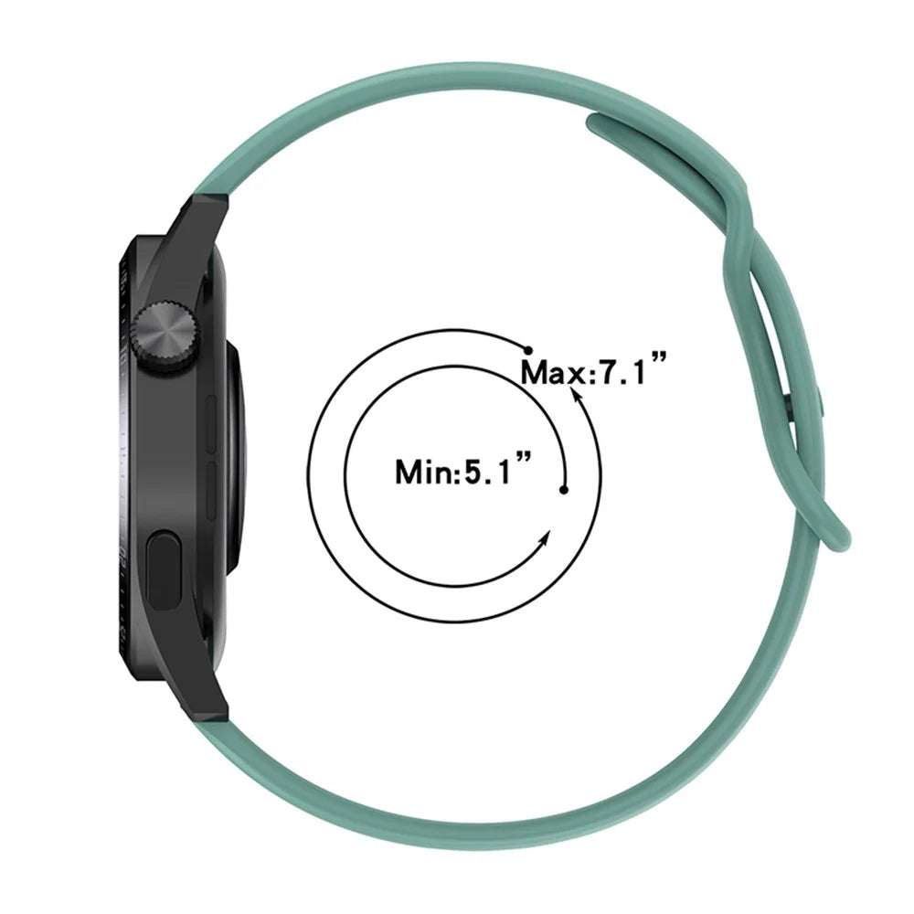 For Samsung Galaxy Watch4 40mm / 44mm / Galaxy Watch Active2 40mm / 44mm / Amazfit Bip 3 / GTS 3 Silicone Watch Strap 20mm Adjustable Replacement Wrist Band - Grey - 6