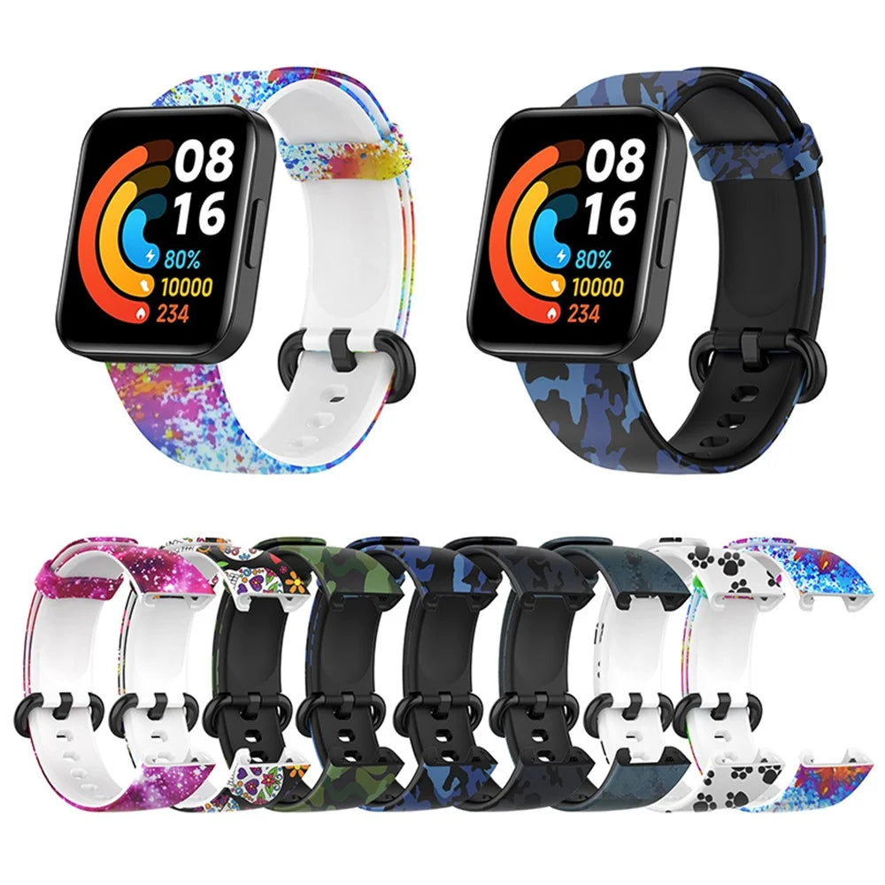 For Xiaomi Redmi Watch 2 Lite Pattern Printed Watchband Adjustable Silicone Smart Watch Strap - Paw - 7