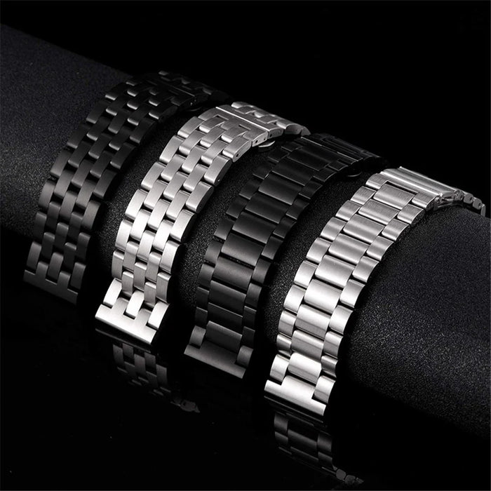 For Huawei Watch 1st Generation/Band S1/Watch Fit/TalkBand B5 18mm Stainless Steel 5 Beads Watch Band Replacement Wrist Strap - Silver - 5