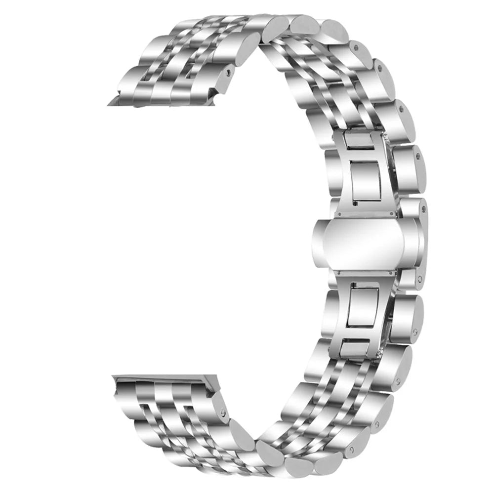 For Huawei Watch GT 2e/Watch GT 2 42mm/46mm 7 Beads Stainless Steel Smart Watch Band Replacement Strap 22mm - Silver - 1