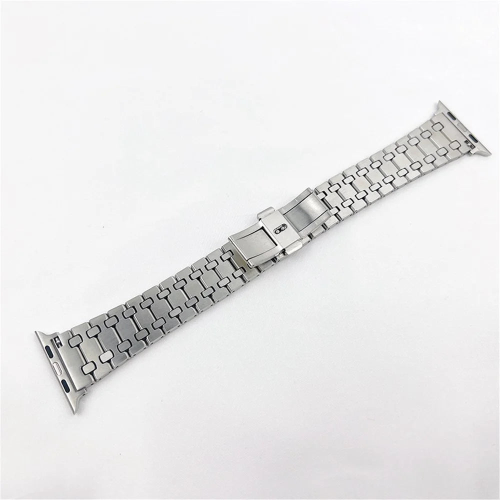 For Apple Watch Series 11 10 42mm / 9 8 7 41mm / SE3 SE2 SE 6 5 4 40mm / 3 2 1 38mm Stainless Steel Durable Smart Watch Band Wrist Strap - Silver - 3