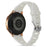 For Garmin Venu 2/Samsung Gear S3 Classic Circle Design Adjustable Silicone Strap 22mm Universal Replacement Watch Band - White - 1