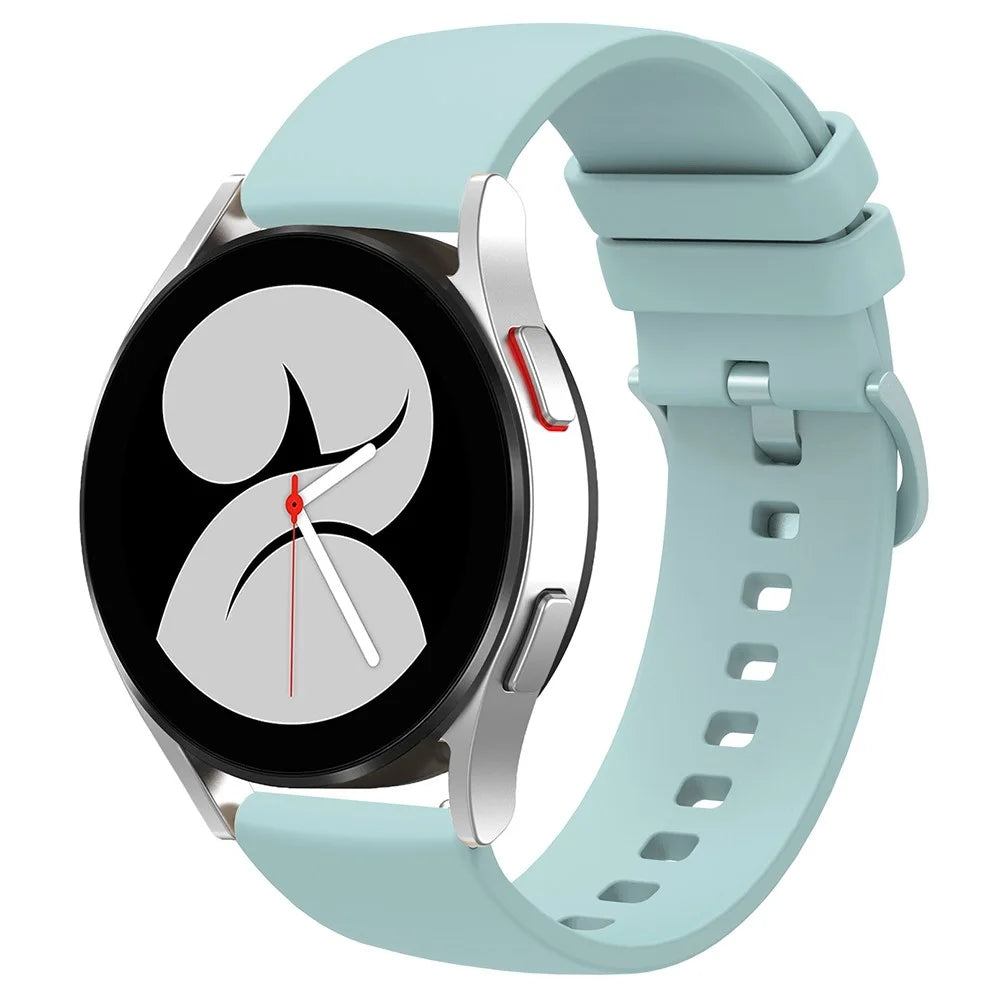 For Garmin Venu 2 Plus/Samsung Galaxy Watch4 Silicone Watch Band Quick Release Wrist Strap Sports Watch Replacement 20mm - Light Green - 5