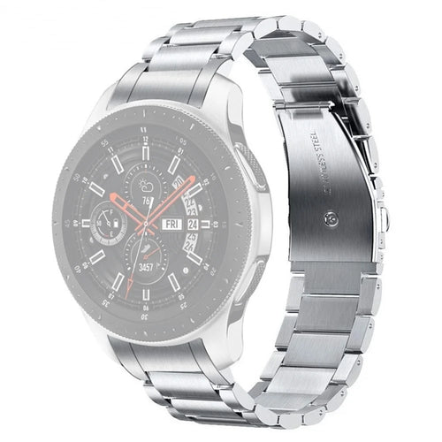 For Samsung Galaxy Watch 46mm/Gear S3 Classic/Gear S3 Frontier 3 Beads Smart Watch Band Replacement Stainless Steel Strap - 1