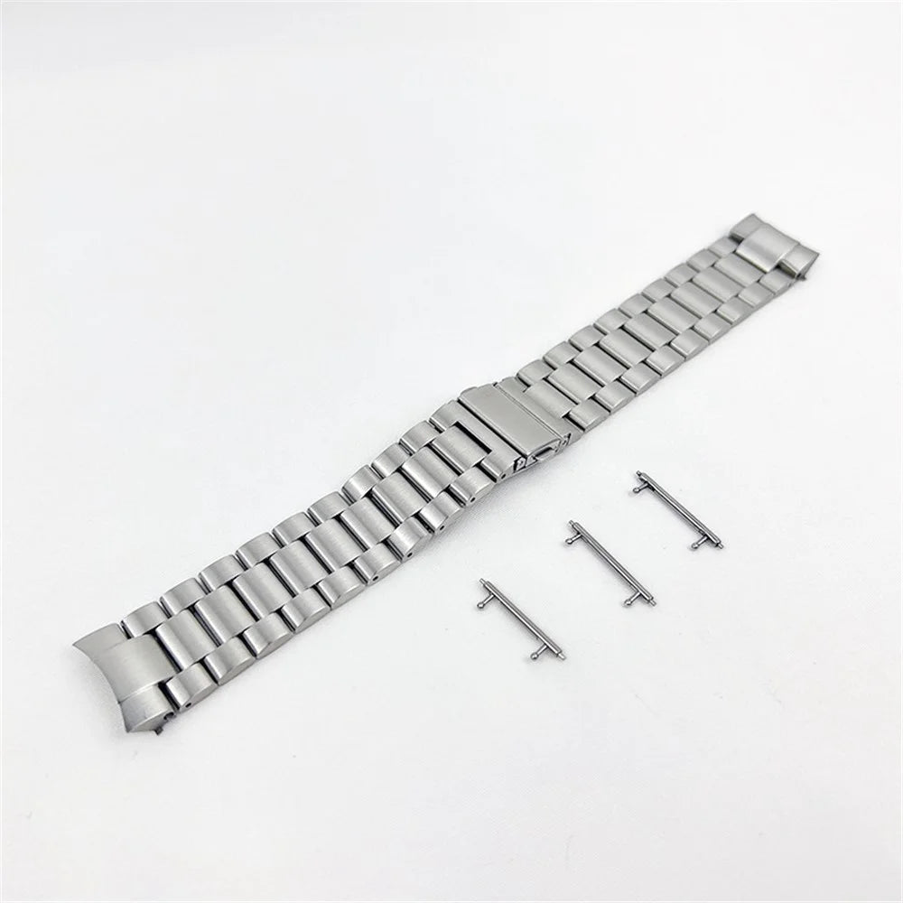 For Samsung Galaxy Watch 46mm/Gear S3 Classic/Gear S3 Frontier 3 Beads Smart Watch Band Replacement Stainless Steel Strap - 6