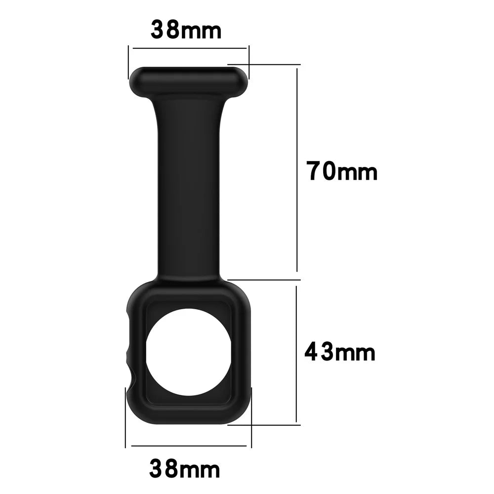 For Apple Watch Series 11 10 42mm / 9 8 7 41mm / SE3 SE2 SE 6 5 4 40mm / 3 2 1 38mm Shockproof Silicone Smartwatch Frame Protector Watch Band Replacement - White - 7