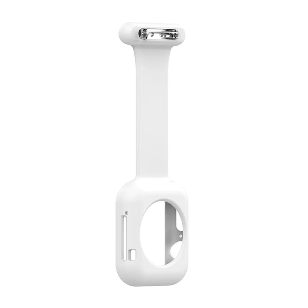 For Apple Watch Ultra 3 2 1 49mm / Series 11 10 46mm / 9 8 7 45mm / SE3 SE2 SE 6 5 4 44mm / 3 2 1 42mm Impact-Resistant Silicone Watch Frame Protector Smart Watch Band - White - 3