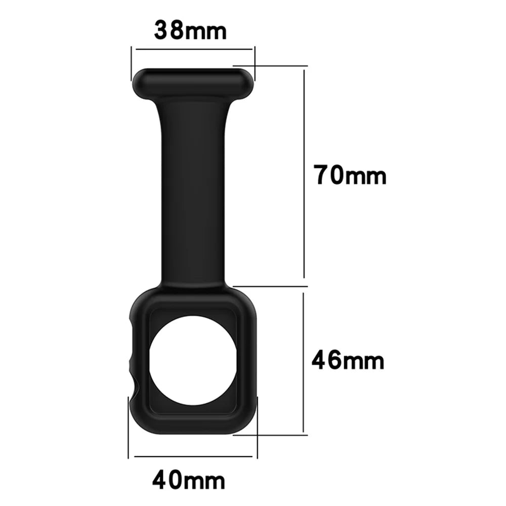 For Apple Watch Ultra 3 2 1 49mm / Series 11 10 46mm / 9 8 7 45mm / SE3 SE2 SE 6 5 4 44mm / 3 2 1 42mm Impact-Resistant Silicone Watch Frame Protector Smart Watch Band - White - 7