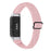 For Samsung Galaxy Fit R370 Woven Elastic Watch Band Adjustable Nylon Replacement Strap Wristband - Pink - 1
