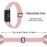 For Samsung Galaxy Fit R370 Woven Elastic Watch Band Adjustable Nylon Replacement Strap Wristband - Pink - 2
