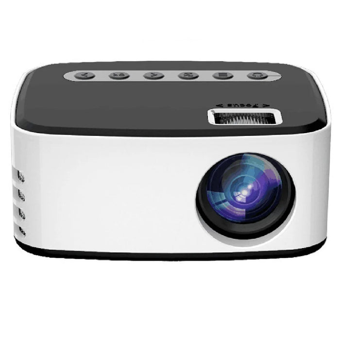 T20 HD 1080P Mini Projector Remote Control LED Video Projector Office Home Theatre Device - Black / White / EU Plug - 1