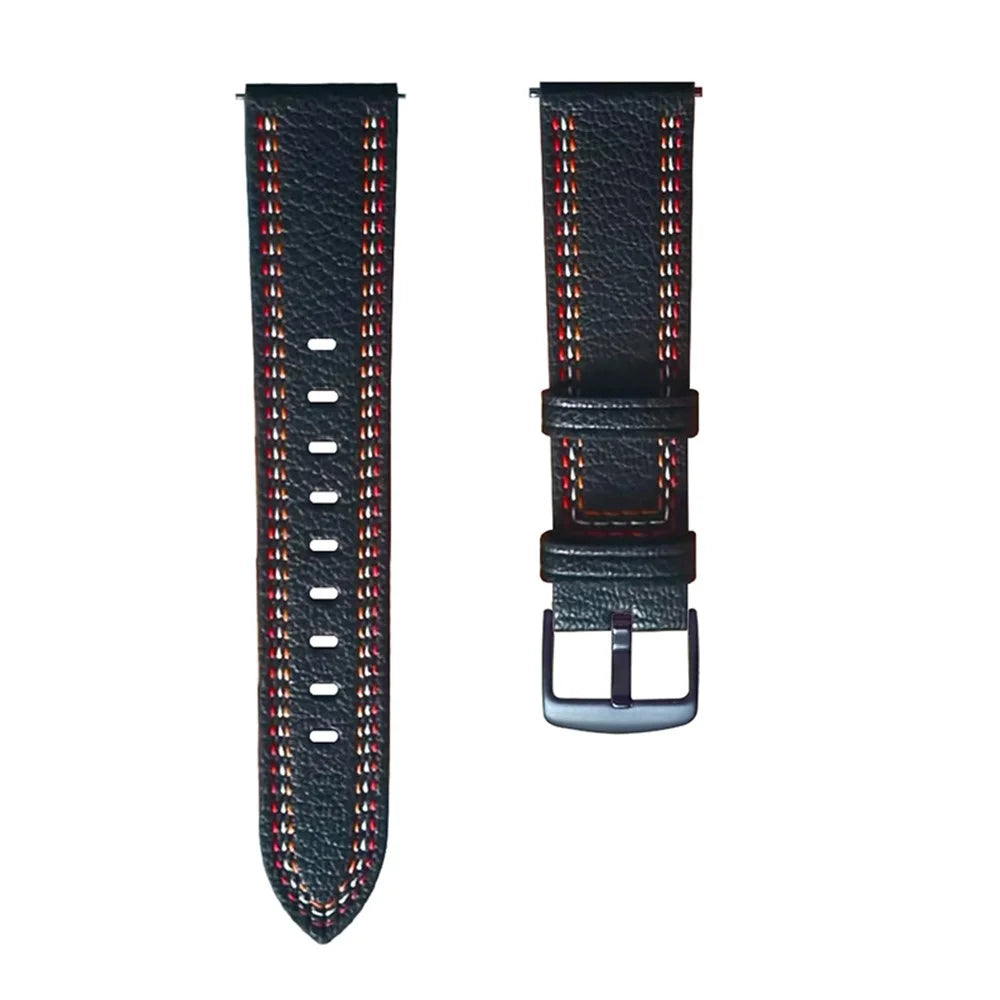 For Samsung Galaxy Watch3 45mm/Watch 46mm Microfiber Leather Watch Band Wrist Strap 22mm - Black - 5