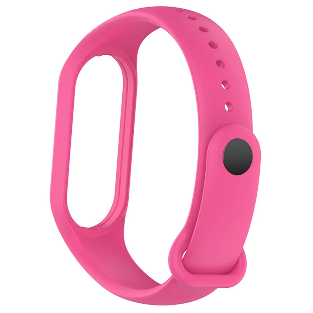 For Xiaomi Mi Band 7/6/5 TPU Watch Band Quick Release Wrist Strap for Sports Watch Replacement Accessories - Deep Pink - 3
