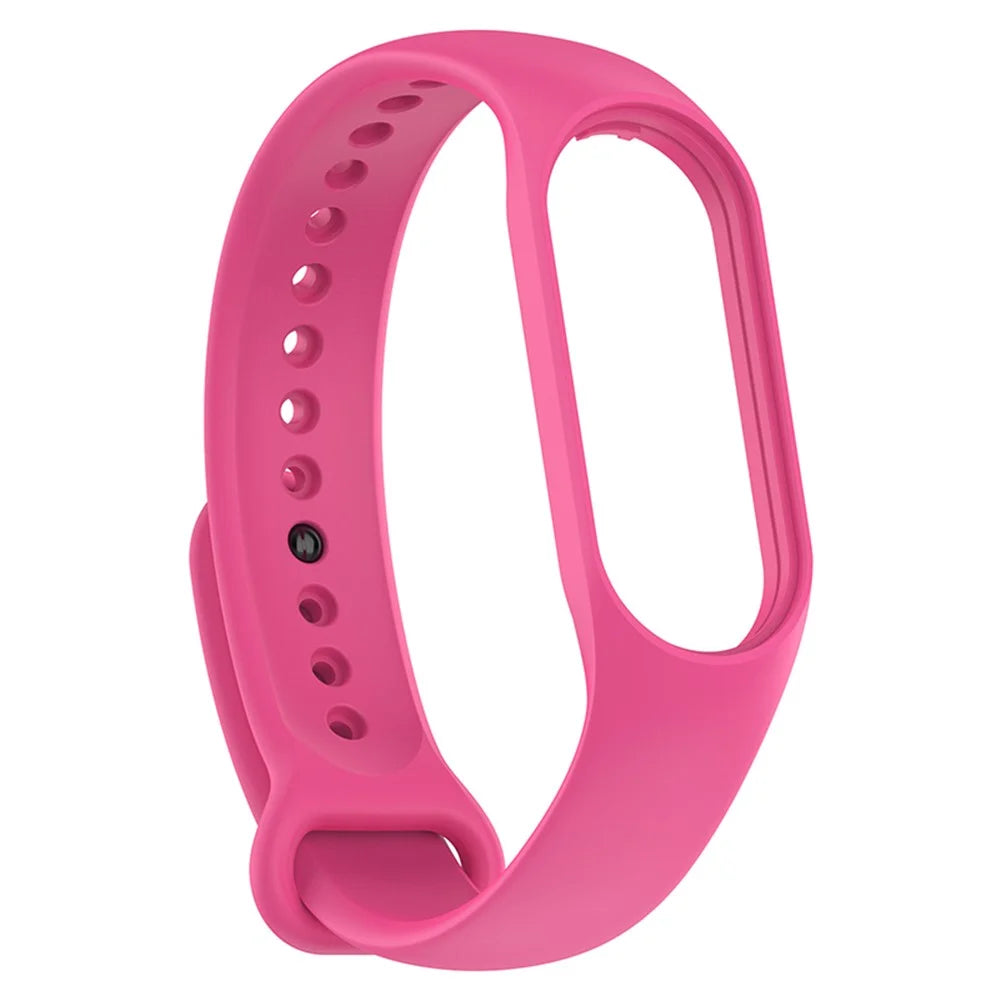 For Xiaomi Mi Band 7/6/5 TPU Watch Band Quick Release Wrist Strap for Sports Watch Replacement Accessories - Deep Pink - 4