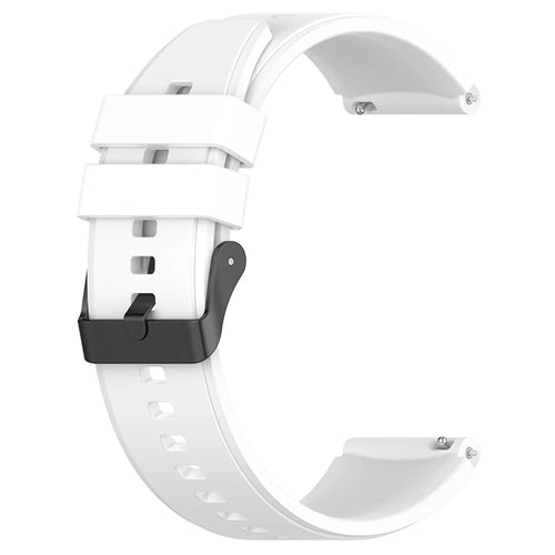 For Samsung Watch Heart-S / Heart-L / Galaxy Watch6 40mm 44mm / Watch6 Classic 43mm 47mm / Watch 5 40mm 44mm / 5 Pro 45mm / Watch4 40mm 44mm Replacement Watch Strap 20mm Silicone Watch Band - White - 1