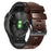 For Garmin Fenix 7X/6X Pro/Tactix 7 26mm Crocodile Texture Leather Coated Silicone Watchband Wrist Strap Replacement - Coffee - 1