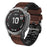 For Garmin Fenix 7/6 Pro/5 Plus Replacement Watch Strap 22mm Crocodile Texture Leather Coated Silicone Wrist Band - Coffee - 2