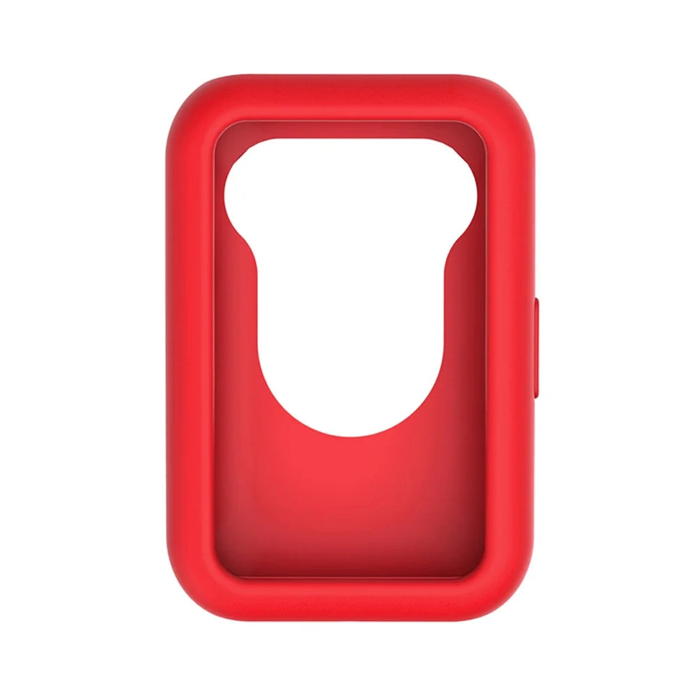 Silicone Watch Band for Huawei Watch Fit, Replacement Adjustable Wrist Strap + Anti-scratch Watch Case - Red - 2