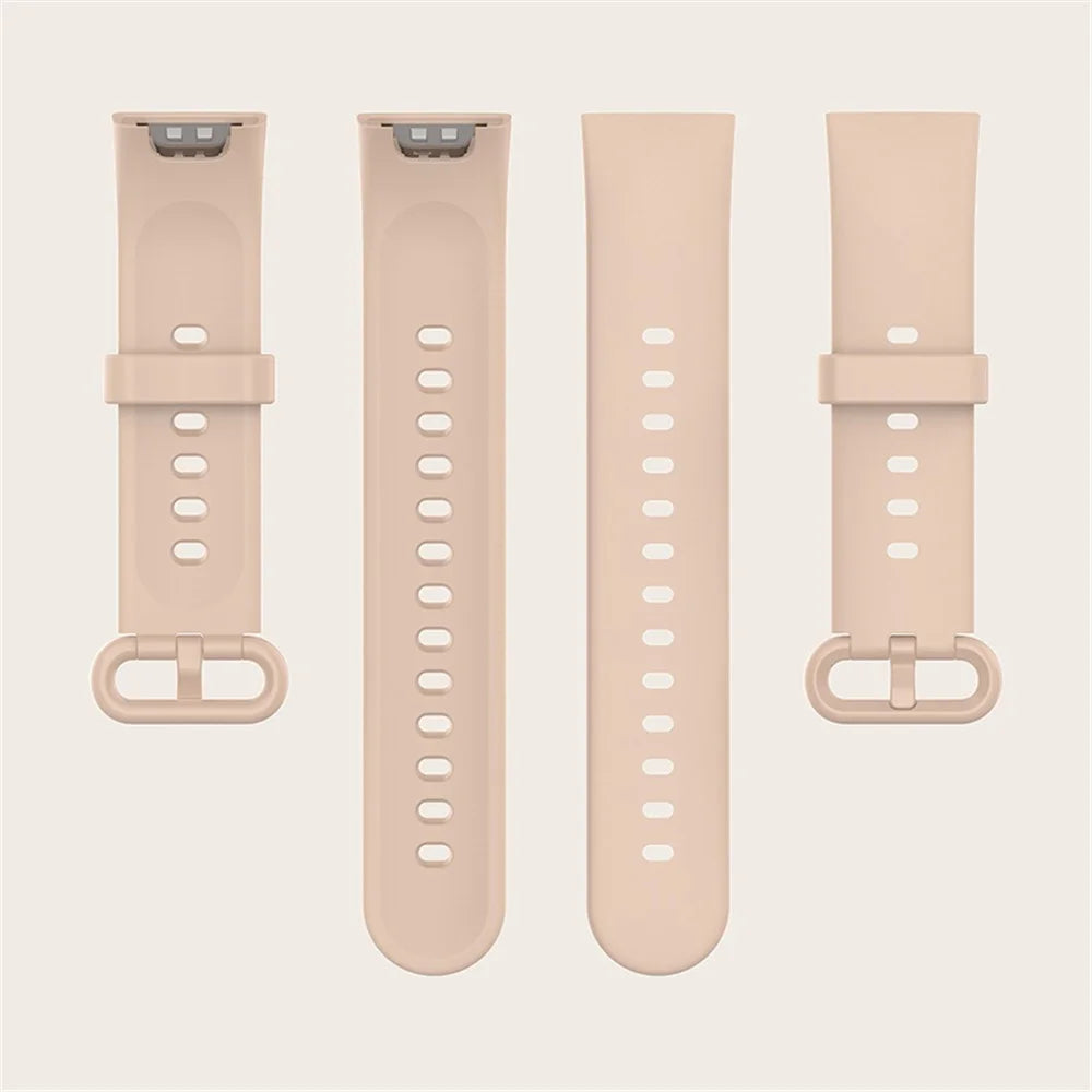 For Xiaomi Redmi Watch 2/Redmi Watch 2 Lite Solid Color Silicone Watch Band Strap + Drop-proof Watch Case - Light Pink/Pink/Pink - 2