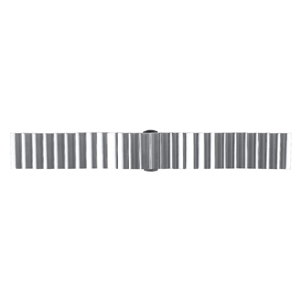 For Samsung Gear S3 Classic/Galaxy Watch 46mm/Watch4 Classic 46mm, Stainless Steel Watch Band Buckle Design Replacement Strap - Silver - 3