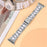 For Apple Watch Series 11 10 42mm / 9 8 7 41mm / SE3 SE2 SE 6 5 4 40mm / 3 2 1 38mm Anti-Scratch Stainless Steel Resin Watch Band Rhinestone Decor Stylish Wrist Strap - Silver / White - 3
