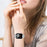 For Apple Watch Series 11 10 42mm / 9 8 7 41mm / SE3 SE2 SE 6 5 4 40mm / 3 2 1 38mm Anti-Scratch Stainless Steel Resin Watch Band Rhinestone Decor Stylish Wrist Strap - Silver / White - 4