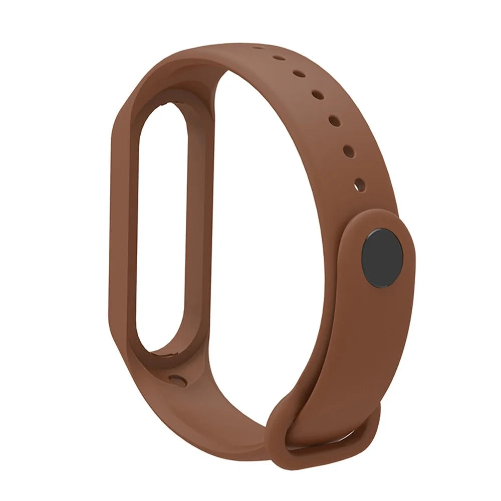 Soft TPU Watch Band for Xiaomi Mi Band 7, Adjustable Wrist Strap Bracelet Replacement - Brown - 2