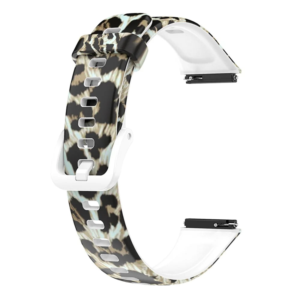 Pattern Printing Watch Strap for Huawei Band 7, Adjustable TPU Wrist Band Replacement Bracelet - Leopard Pattern - 4