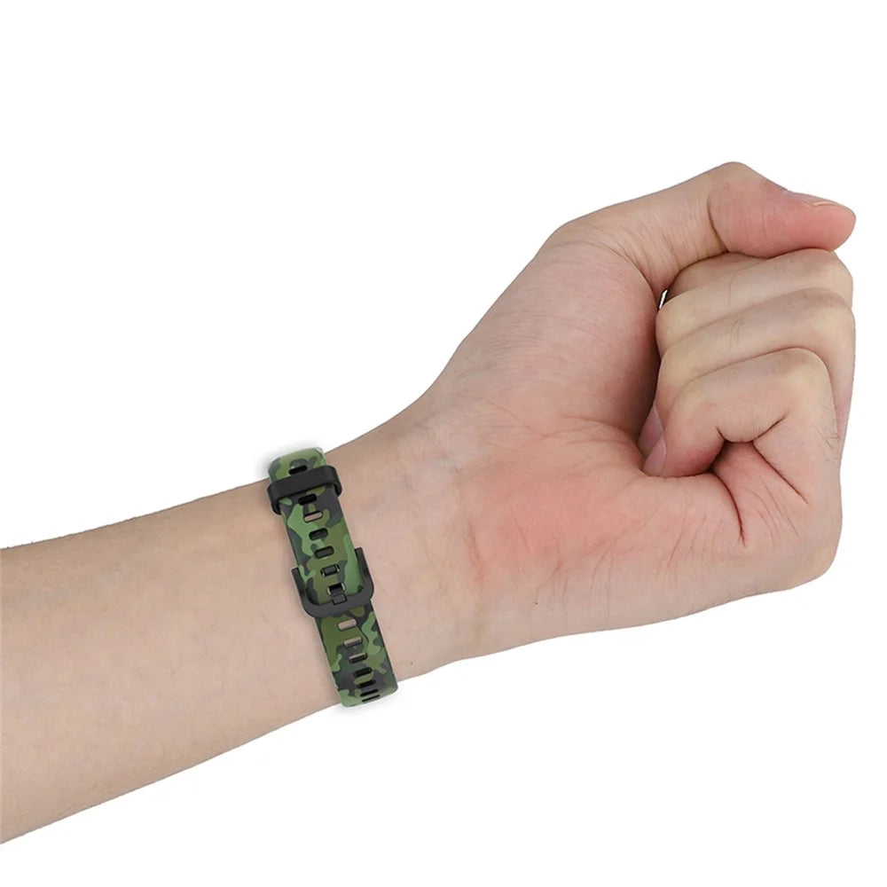 Pattern Printing Watch Strap for Huawei Band 7, Adjustable TPU Wrist Band Replacement Bracelet - Leopard Pattern - 6