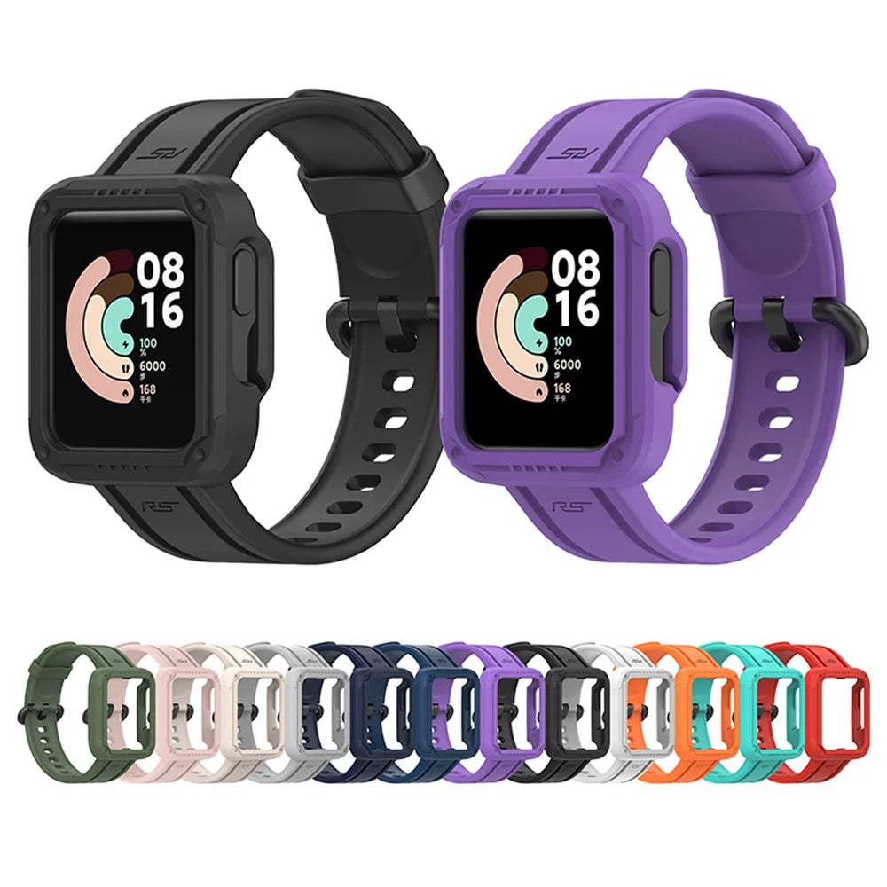 For Xiaomi Redmi Watch/Redmi Watch 2/Mi Watch Lite/Mi Watch Lite 2 Smart Watch Strap Soft Silicone Wrist Band with Watch Case - Purple - 5