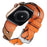 A030 For Apple Watch Ultra 3 2 1 49mm / Series 11 10 46mm / 9 8 7 45mm / SE3 SE2 SE 6 5 4 44mm / 3 2 1 42mm Woven Design Watch Band Top Layer Cowhide Leather Replacement Strap - Orange - 5