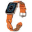 A030 For Apple Watch Ultra 3 2 1 49mm / Series 11 10 46mm / 9 8 7 45mm / SE3 SE2 SE 6 5 4 44mm / 3 2 1 42mm Woven Design Watch Band Top Layer Cowhide Leather Replacement Strap - Orange - 6