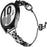 For Samsung Galaxy Watch4 Active 40mm 44mm/Watch4 Classic 46mm 42mm Stainless Steel Watch Band Bead Decor Bracelet Splicing Wristband Strap - Black - 1