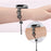 For Samsung Galaxy Watch4 Active 40mm 44mm/Watch4 Classic 46mm 42mm Stainless Steel Watch Band Bead Decor Bracelet Splicing Wristband Strap - Black - 4