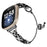 For Fitbit Versa 3/Fitbit Sense Stainless Steel Watch Band Replacement Single Circle Design Wrist Strap 20mm - Black - 1
