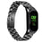For Xiaomi Mi Band 7 Stainless Steel Three-bead Wrist Strap Replacement Watch Band with Foldable Buckle - Black - 1