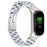 For Xiaomi Mi Band 7 Three-bead Wrist Strap Stainless Steel Watch Band Replacement with Foldable Buckle - Silver - 1