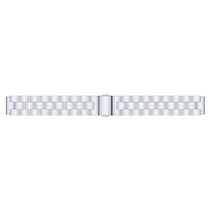 For Xiaomi Mi Band 7 Three-bead Wrist Strap Stainless Steel Watch Band Replacement with Foldable Buckle - Silver - 3