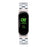 For Xiaomi Mi Band 7 Three-bead Wrist Strap Stainless Steel Watch Band Replacement with Foldable Buckle - Silver - 4