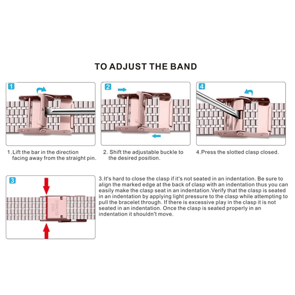 For Apple Watch Series 11 10 42mm / 9 8 7 41mm / SE3 SE2 SE 6 5 4 40mm / 3 2 1 38mm Stainless Steel Dual-Layer Buckle Design Smart Watch Band Wrist Strap - Silver - 5