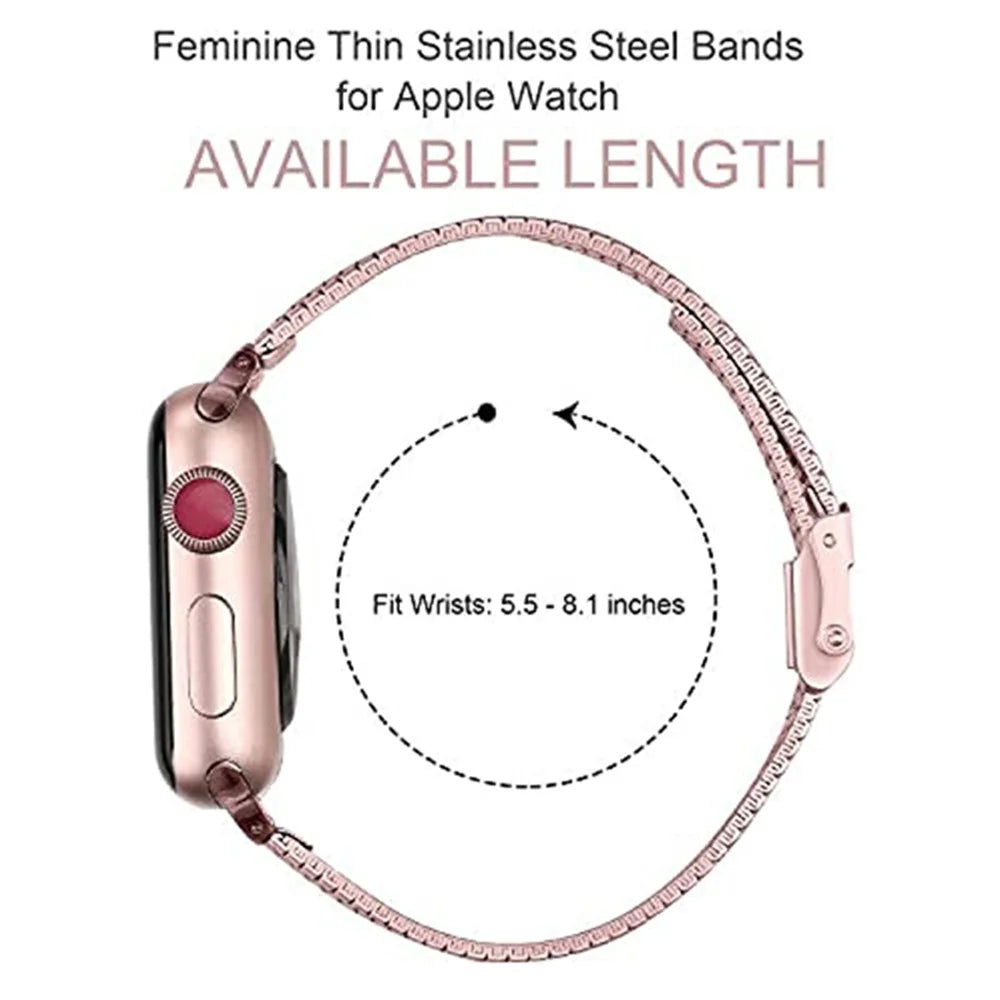 For Apple Watch Series 11 10 42mm / 9 8 7 41mm / SE3 SE2 SE 6 5 4 40mm / 3 2 1 38mm Stainless Steel Dual-Layer Buckle Design Smart Watch Band Wrist Strap - Silver - 7