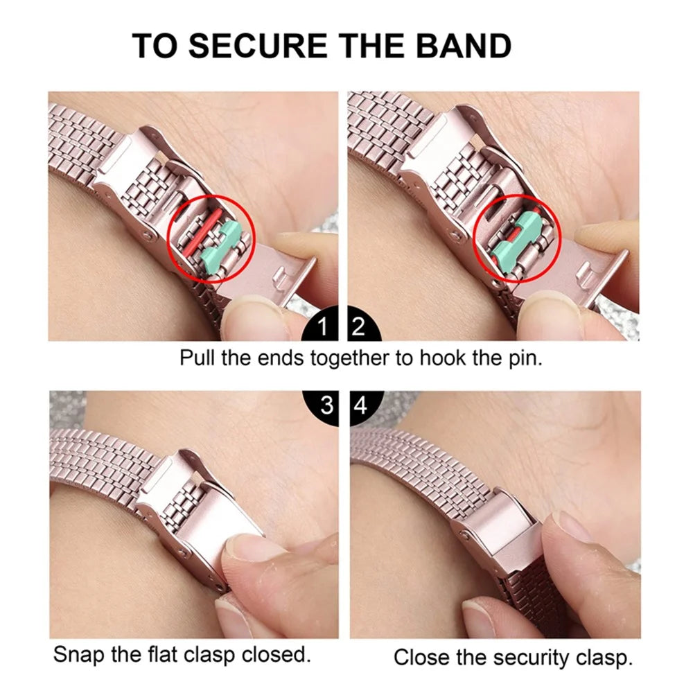 For Apple Watch Ultra 3 2 1 49mm / Series 11 10 46mm / 9 8 7 45mm / SE3 SE2 SE 6 5 4 44mm / 3 2 1 42mm Dual-Layer Buckle Design Smart Watch Band Stainless Steel Wrist Strap - Silver - 6