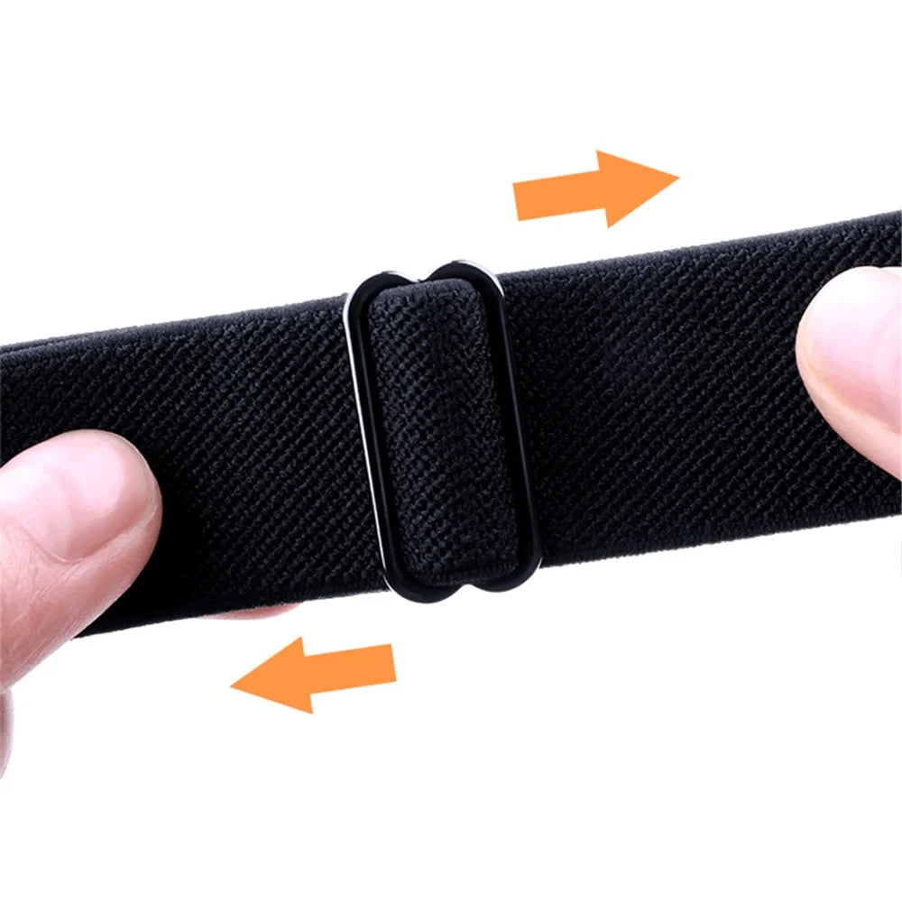 For Huawei Band 7 Stretchy Boho Watch Band Adjustable Elastic Nylon Strap Replacement Wristband - Green - 2