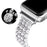For Apple Watch Ultra 3 2 1 49mm / Series 11 10 46mm / 9 8 7 45mm / SE3 SE2 SE 6 5 4 44mm / 3 2 1 42mm Pearls Rhinestone Decor Metal Watch Band Bracelet Wrist Strap - 2