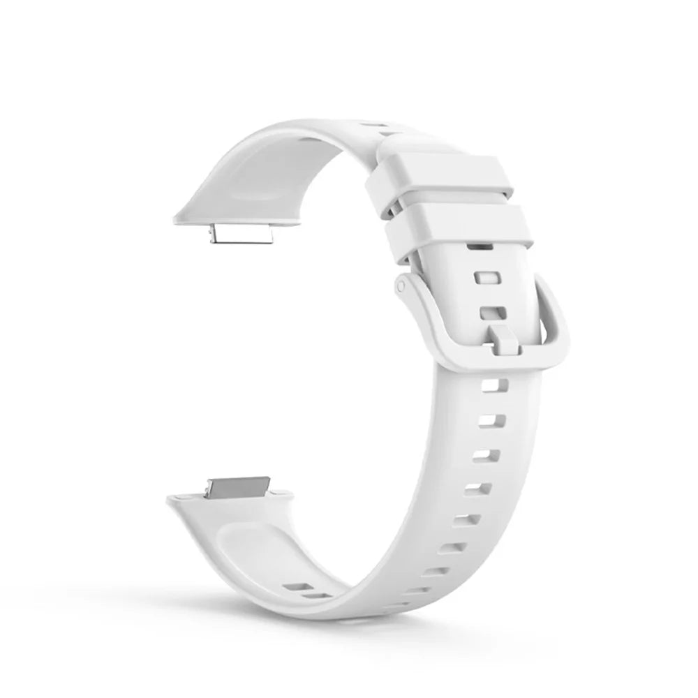 For Huawei Watch Fit 2 Silicone Watch Band Adjustable Soft Replacement Strap - White - 2