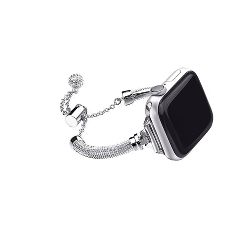 For Apple Watch Series 11 10 42mm / 9 8 7 41mm / SE3 SE2 SE 6 5 4 40mm / 3 2 1 38mm Metal Smart Watch Band Bracelet Anti-Scratch Wrist Strap Replacement - Silver - 1